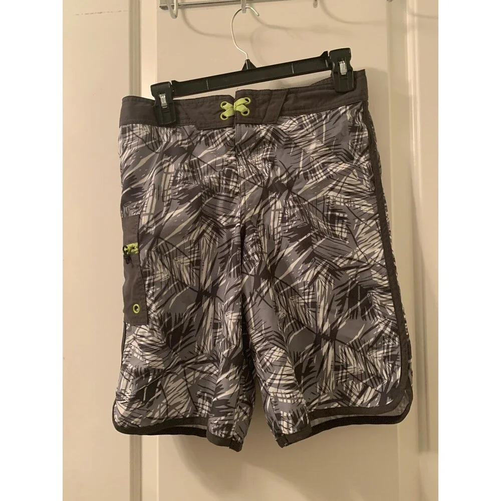 Art Class Boys Printed Mesh Lined Swim Board Shorts 1 Piece Size 16